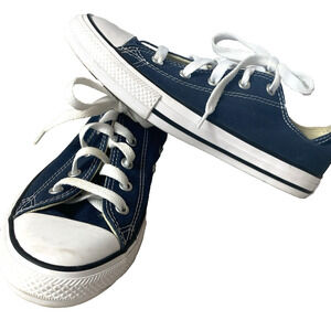 Converse All Star Unisex Canvas Sneaker Shoe Blue Big Boys size 3 summer